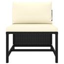 tsilova Tsilova Gartenmöbel-Sets 11-tlg. Garten-Lounge-Set mit Kissen Poly Rattan Schwarz