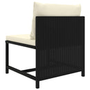 tsilova Tsilova Gartenmöbel-Sets 11-tlg. Garten-Lounge-Set mit Kissen Poly Rattan Schwarz