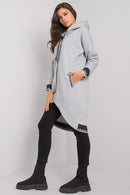 tsilova Tsilova Grau / L/XL (Brustumfang 91-96 cm) Sweatshirt Kapuze und Eingrifftaschen Reißverschluss