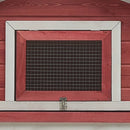 tsilova Tsilova Lebensräume & Gehege für Kleintiere Kaninchenstall Rot 303x60x86 cm Kiefer & Tanne Massivholz