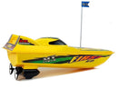 tsilova Tsilova Powerboat R/C RC 27Mh Schnellboot-Pilot-Ruder Fernsteuerung Reichweite 40 m Gelb