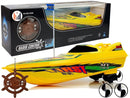 tsilova Tsilova Powerboat R/C RC 27Mh Schnellboot-Pilot-Ruder Fernsteuerung Reichweite 40 m Gelb