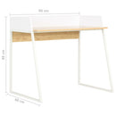 tsilova Tsilova Schreibtische Schreibtisch Weiß und Eiche 90x60x88 cm