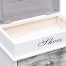 tsilova Tsilova Schuhregale & -schränke Schuhschrank Grau 50 x 28 x 58 cm Paulownia Holz