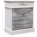 tsilova Tsilova Schuhregale & -schränke Schuhschrank Grau 50 x 28 x 58 cm Paulownia Holz