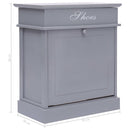 tsilova Tsilova Schuhregale & -schränke Schuhschrank Grau 50 x 28 x 58 cm Paulownia Holz