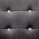 tsilova Tsilova Sofas 2-Sitzer-Sofa mit Armlehnen Dunkelgrau Chrom und Samt
