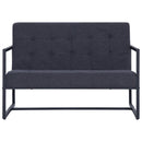 tsilova Tsilova Sofas 2-Sitzer-Sofa mit Armlehnen Dunkelgrau Stahl und Stoff