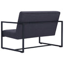 tsilova Tsilova Sofas 2-Sitzer-Sofa mit Armlehnen Dunkelgrau Stahl und Stoff