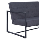 tsilova Tsilova Sofas 2-Sitzer-Sofa mit Armlehnen Dunkelgrau Stahl und Stoff