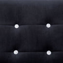 tsilova Tsilova Sofas 2-Sitzer-Sofa mit Armlehnen Schwarz Chrom und Samt
