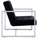tsilova Tsilova Sofas 2-Sitzer-Sofa mit Armlehnen Schwarz Chrom und Samt
