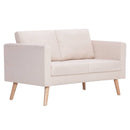 tsilova Tsilova Sofas 2-Sitzer-Sofa Stoff Cremeweiß
