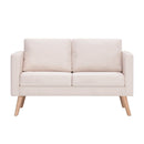 tsilova Tsilova Sofas 2-Sitzer-Sofa Stoff Cremeweiß