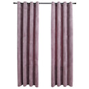 tsilova Tsilova Vorhänge & Gardinen Verdunkelungsvorhänge mit Ösen 2 Stk. Samt Antik-Rosa 140x245cm