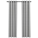 tsilova Tsilova Vorhänge & Gardinen Verdunkelungsvorhänge Ösen Leinenoptik 2 Stk. Grau 140x245 cm