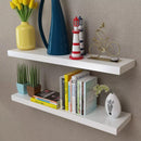 tsilova Tsilova Wandregale 2er Set MDF Wandboard Hängeregal Wandregal Bücher/DVD Regal, weiß