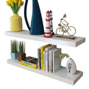 tsilova Tsilova Wandregale 2er Set MDF Wandboard Hängeregal Wandregal Bücher/DVD Regal, weiß