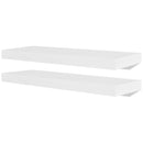 tsilova Tsilova Wandregale 2er Set MDF Wandregal Hängeregal Wandboard Bücher/DVD Regal, weiß
