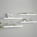 tsilova tsilova Wandregale Schwebende Wandregale 4 Stk. Weiß 80x23,5x3,8cm MDF