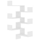 tsilova tsilova Wandregale Wand-Eckregale 2 Stk. Weiß 40x40x50 cm
