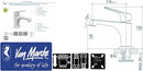 Waschtischarmatur Serie: Smooth White Design Mattweiß inkl.Fixierungsset - Tsilova