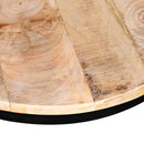 tsilova vidaXL Couchtische Zweiteiliges Couchtisch-Set Raues Mangoholz Rund 40cm/50cm