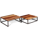 tsilova vidaXL Couchtische Zweiteiliges Satztisch-Set Couchtisch Massivholz