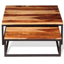 tsilova vidaXL Couchtische Zweiteiliges Satztisch-Set Couchtisch Massivholz