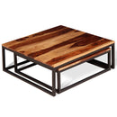tsilova vidaXL Couchtische Zweiteiliges Satztisch-Set Couchtisch Massivholz