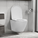 tsilova vidaXL Toiletten Wand-WC ohne Spülrand Keramik Weiß