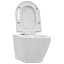 tsilova vidaXL Toiletten Wand-WC ohne Spülrand Keramik Weiß