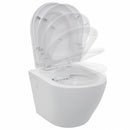 tsilova vidaXL Toiletten Wand-WC ohne Spülrand Keramik Weiß