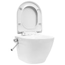 tsilova vidaXL Toiletten Wand-WC ohne Spülrand mit Bidet-Funktion Keramik Weiß