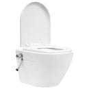 tsilova vidaXL Toiletten Wand-WC ohne Spülrand mit Bidet-Funktion Keramik Weiß
