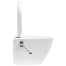 tsilova vidaXL Toiletten Wand-WC ohne Spülrand mit Bidet-Funktion Keramik Weiß