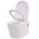 tsilova vidaXL Toiletten Wandmontierte Toilette Keramik Weiß