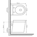 tsilova vidaXL Toiletten Wandmontierte Toilette Keramik Weiß