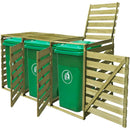 tsilova Tsilova Deutschland Abfallbehälter-Verkleidungen Mülltonnenbox für 3 Tonnen 240 L Imprägniertes Holz
