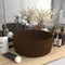 tsilova Tsilova Deutschland Badezimmer-Waschbecken Luxuriöses Waschbecken Rund Matt Dunkelbraun 40x15 cm Keramik