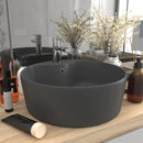 tsilova Tsilova Deutschland Badezimmer-Waschbecken Luxus-Waschbecken mit Überlauf Matt Dunkelgrau 36x13 cm Keramik