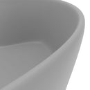 tsilova Tsilova Deutschland Badezimmer-Waschbecken Luxus-Waschbecken mit Überlauf Matt Hellgrau 36x13 cm Keramik