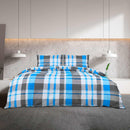 tsilova Tsilova Deutschland Bettbezüge Bettwäsche-Set Blau und Grau 225x220 cm Baumwolle