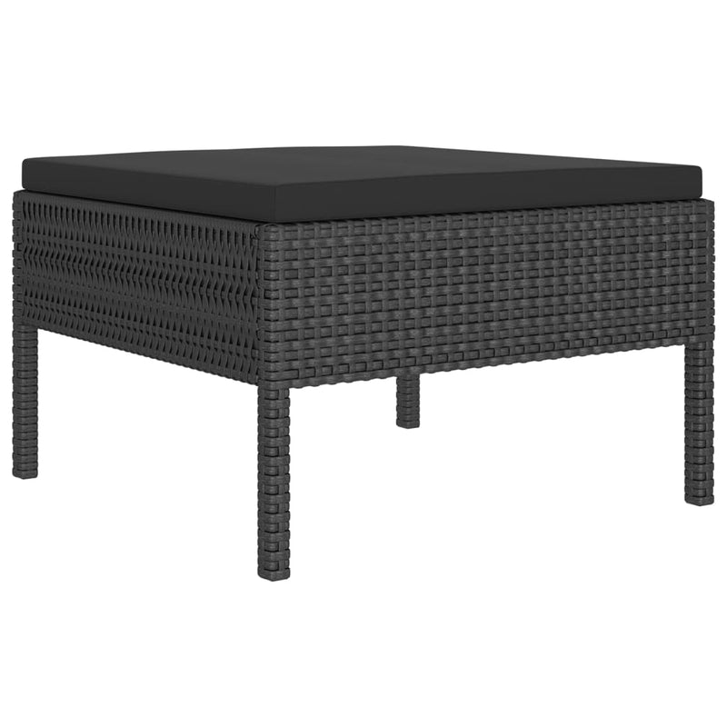 tsilova Tsilova Deutschland Gartenmöbel-Sets 10-tlg. Garten-Lounge-Set mit Auflagen Poly Rattan Schwarz