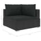 tsilova Tsilova Deutschland Gartenmöbel-Sets 10-tlg. Garten-Lounge-Set mit Auflagen Poly Rattan Schwarz