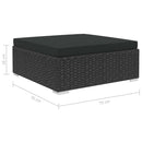 tsilova Tsilova Deutschland Gartenmöbel-Sets 10-tlg. Garten-Lounge-Set mit Auflagen Poly Rattan Schwarz