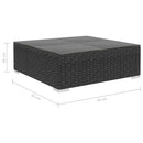 tsilova Tsilova Deutschland Gartenmöbel-Sets 10-tlg. Garten-Lounge-Set mit Auflagen Poly Rattan Schwarz