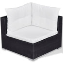 tsilova Tsilova Deutschland Gartenmöbel-Sets 10-tlg. Garten-Lounge-Set mit Auflagen Poly Rattan Schwarz