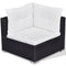 tsilova Tsilova Deutschland Gartenmöbel-Sets 10-tlg. Garten-Lounge-Set mit Auflagen Poly Rattan Schwarz