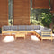 tsilova Tsilova Deutschland Gartenmöbel-Sets 10-tlg. Garten-Lounge-Set mit Grauen Kissen Kiefer Massivholz